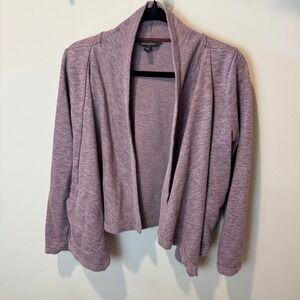 Banana Republic Womens Medium Open Front Cardigan Sweater Purple Knit‎
